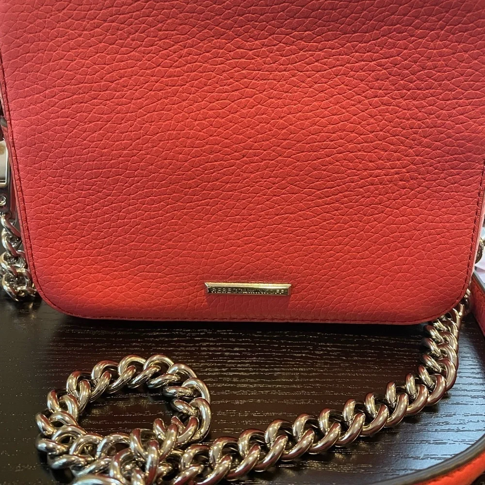 Rebecca Minkoff Moto Camera Crossbody Bag Grapefruit Orange Pink Red New Purse